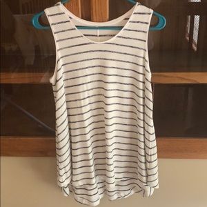 Navy/white striped tank